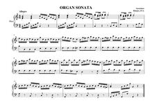 Partition , Sonata en C major, orgue sonates, Anonymous