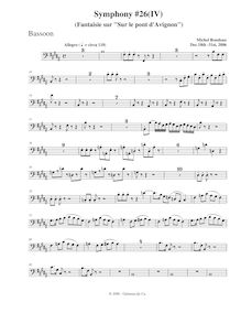 Partition basson, Symphony No.26, B major, Rondeau, Michel par Michel Rondeau