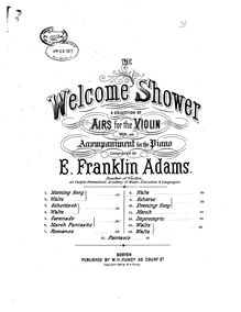 Partition , Waltz en G major, pour Welcome Shower, Adams, E. Franklin