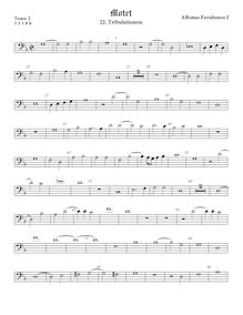 Partition ténor viole de gambe 2, basse clef, Motets, Ferrabosco Sr., Alfonso