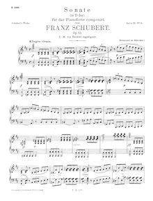 Partition complète, Piano Sonata No.17 en D major, »Gasteiner«, Schubert, Franz par Franz Schubert