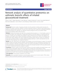Network analysis of quantitative proteomics on asthmatic bronchi: effects of inhaled glucocorticoid treatment