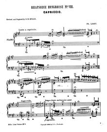 Partition complète (S.244/8), Hungarian Rhapsody No.8