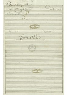 Partition Reduced score, Fantasia per hautbois Ricavata su varj motivi (Concertino) - La Fidanzata corsa di Pacini