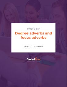 Degree adverbs and focus adverbs