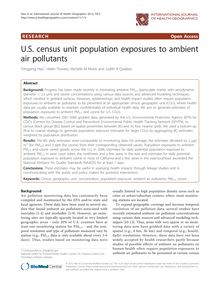 U.S. census unit population exposures to ambient air pollutants