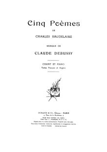 Partition complète (filter), 5 poèmes de Baudelaire, Debussy, Claude