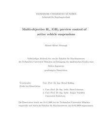 Multi-objective H_1tn∞-GH_1tn2 preview control of active vehicle suspensions [Elektronische Ressource] / Ahmad Akbari Alvanagh