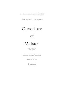 Partition Piccolo, Ouverture et Matsuri  La Fête , ?????, F minor (Overture), A? major (Matsuri)