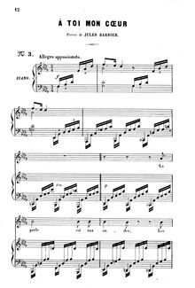Partition complète (D♭ major), À toi mon cœur, Gounod, Charles