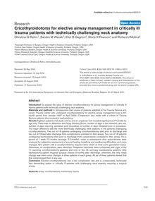 Cricothyroidotomy for elective airway management in critically ill trauma patients with technically challenging neck anatomy