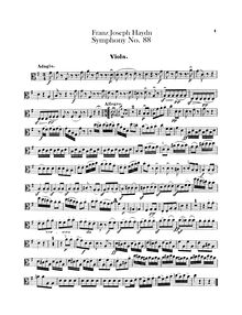 Partition altos, Symphony No.88 en G major, Sinfonia No.88, Haydn, Joseph par Joseph Haydn