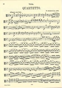 Partition viole de gambe, corde quatuor No. 9 en G minor, D.173