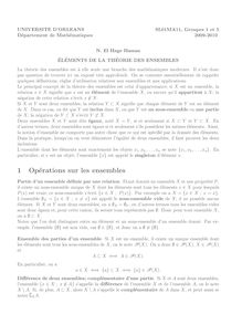 UNIVERSITE D ORLEANS SL01MA11 Groupes et Departement de Mathematiques