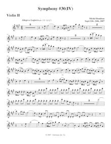 Partition violons II, Symphony No.30, A major, Rondeau, Michel par Michel Rondeau
