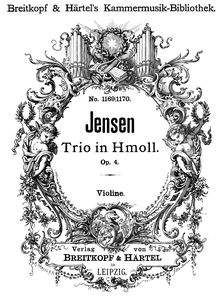Partition de violon, Piano Trio, Op.4, B Minor, Jensen, Gustav