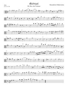 Partition ténor viole de gambe 1, alto clef, Il quinto libro de madrigali a cinque voci. par Benedetto Pallavicino