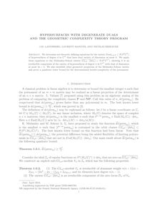 HYPERSURFACES WITH DEGENERATE DUALS AND THE GEOMETRIC COMPLEXITY THEORY PROGRAM