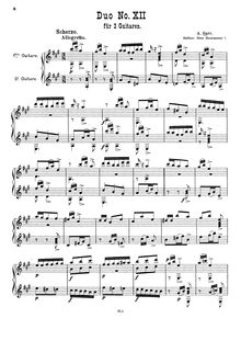 Partition complète, Duo No.12, A major, Darr, Adam