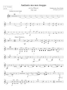 Partition cor 1/2 (B♭), Andante ma non troppo, A major, Tchaikovsky, Pyotr