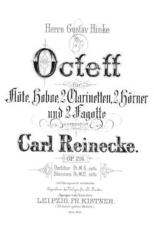 Partition complète, Octet, Op.216, Reinecke, Carl