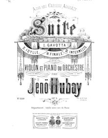 Partition violon et partition de piano, Hubay, Jenö par Jenö Hubay