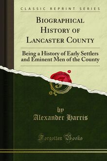 Biographical History of Lancaster County