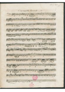 Partition clarinette 2 (en B♭), Harmonie, Partita; Octet-Partita