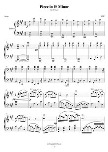 Partition No.6 en F# minor, Piano pièces, Op.3, Hu, Ni