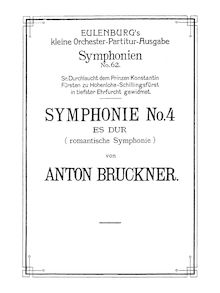 Partition complète, Symphony No. 4  romantique , Bruckner, Anton