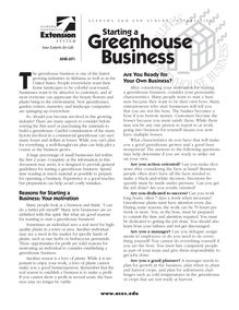 Greenhouse Business Plan