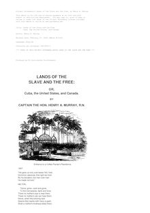 Lands of the Slave and the Free - Cuba, the United States, and Canada