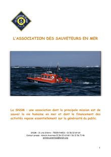 Rapport sur la SNSM (Chantal Guittet)