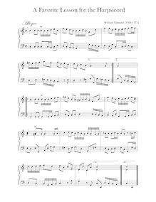 Partition Allegro,  en C Major, Lesson in C Major, C major, Edmund, William