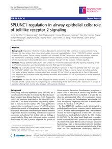 SPLUNC1 regulation in airway epithelial cells: role of toll-like receptor 2 signaling