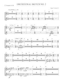 Partition trompette 1/2 (B♭), Orchestral Sketch No.2, Girtain IV, Edgar