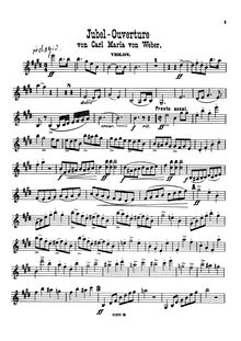 Partition de violon, Jubel-Ouverture, Jubilee Overture