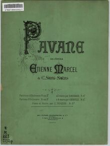 Partition Color Covers, Étienne Marcel, Opéra en quatre actes, Saint-Saëns, Camille