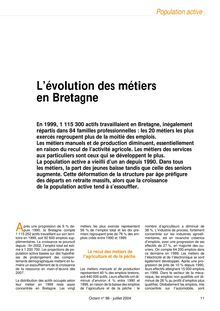 L évolution des métiers en Bretagne (Octant n° 98)