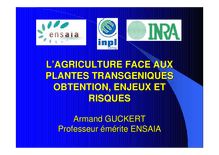 Agriculture Plantes transgéniques 13 nov 08 ter