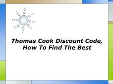 Thomas Cook Discount Code How To Find The Best