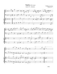 Partition Almaine VdGS No.127 - partition complète,  No.5 pour 2 violes de gambe et orgue