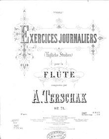Partition complète, Exercices journaliers (Tägliche Studien) pour la flûte