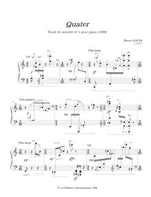 Partition Quater (Étude de sonorité No.1), 3 Étude de sonorité pour piano