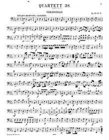 Partition violoncelle, corde quatuors, Op.33, Haydn, Joseph