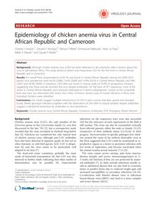 Epidemiology of chicken anemia virus in Central African Republic and Cameroon