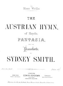 Partition complète, Austrian Hymn of Haydn, Op.51, Fantasia, Smith, Sydney