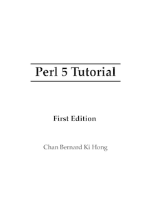 Perl 5 Tutorial, First Edition
