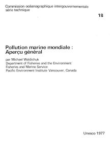 Pollution marine mondiale: aperçu général; COI. Série technique ...