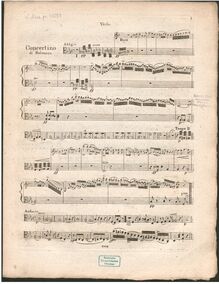 Partition altos, Concertino pour clarinette et orchestre, Op.27